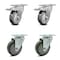 Service Caster 4 Inch Gray Polyurethane Wheel Swivel Top Plate Caster Total Lock Brakes, 2PK SCC-TTL20S414-PPUB-2-S-2 - alternate 5